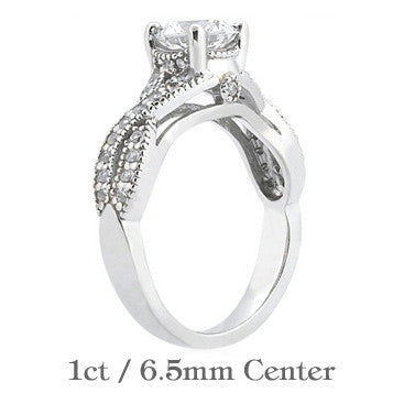 Round Brilliant Moissanite Engagement Ring