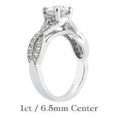 Round Brilliant Moissanite Engagement Ring