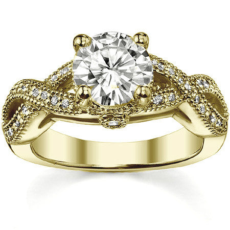 Round Brilliant Moissanite Engagement Ring