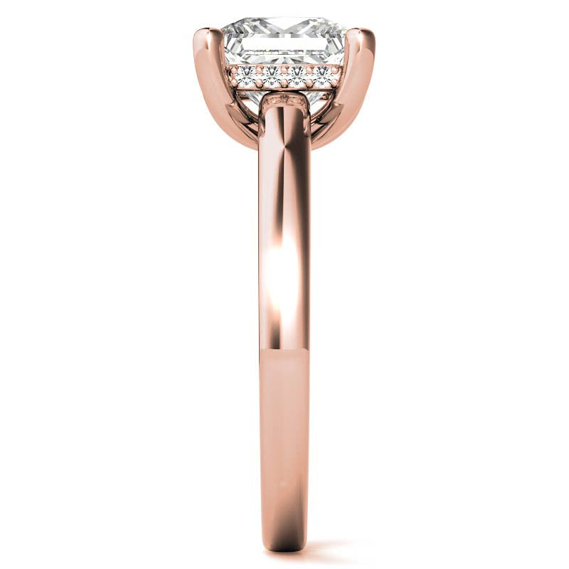 Princess Encircled Moissanite Engagement Ring