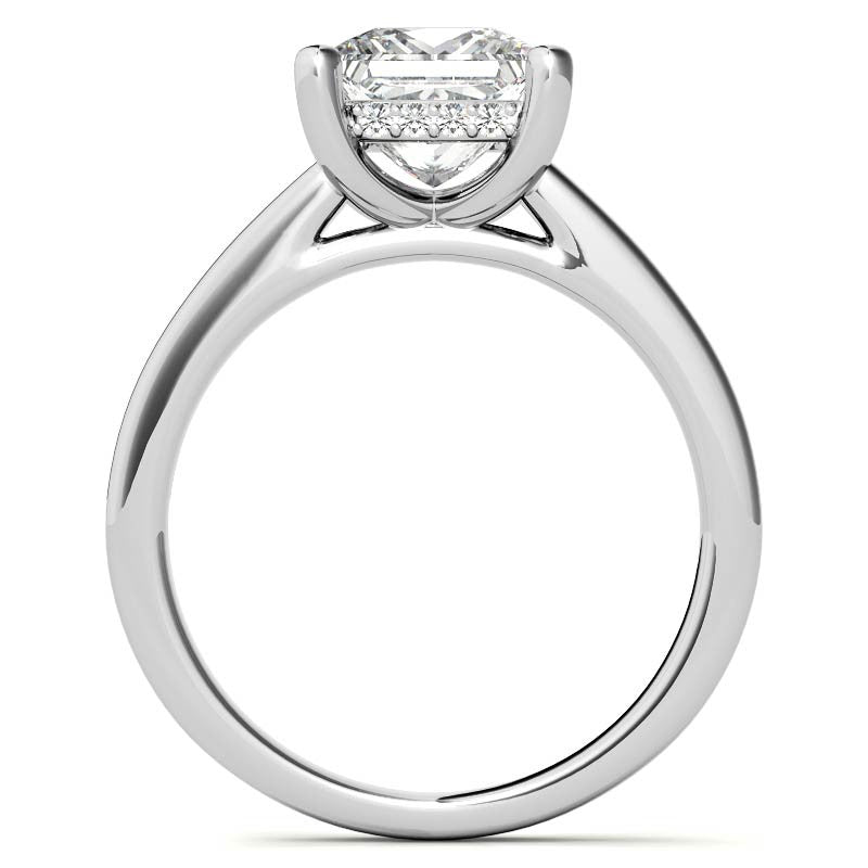 Princess Encircled Moissanite Engagement Ring