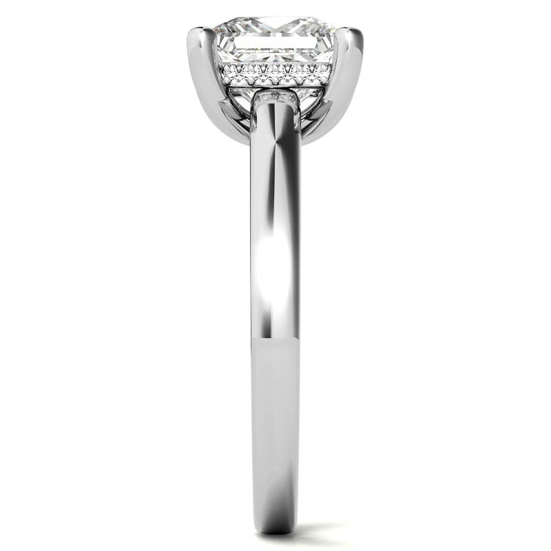 Princess Encircled Moissanite Engagement Ring
