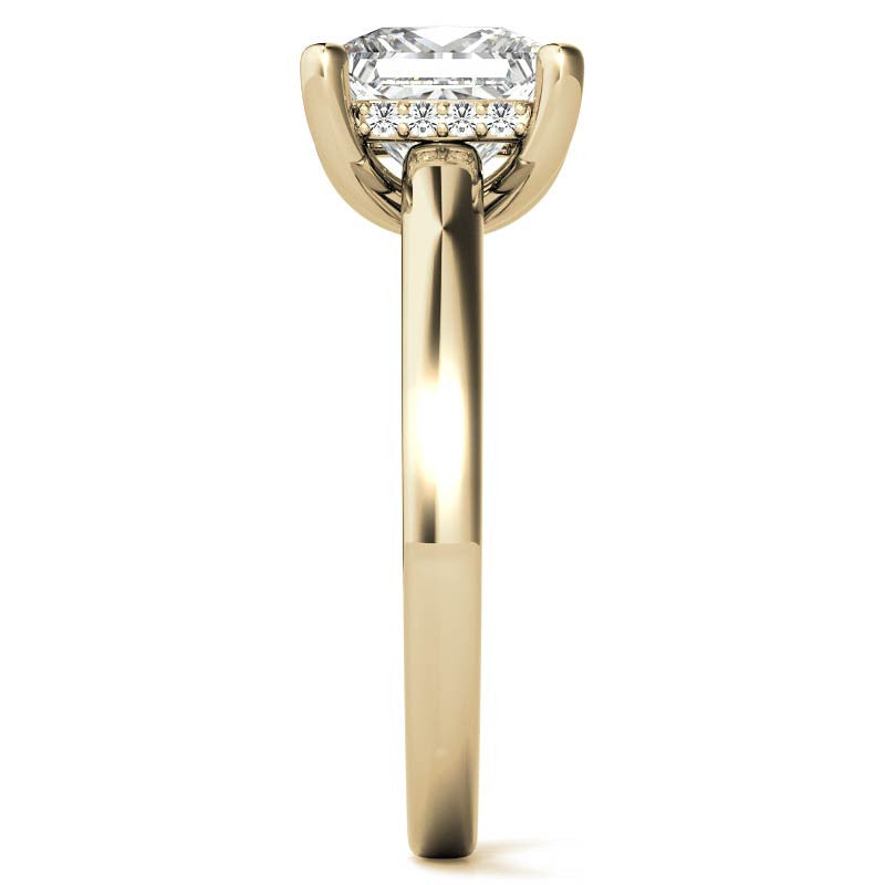Princess Encircled Moissanite Engagement Ring