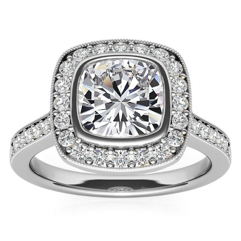 Legacy Cushion Moissanite Engagement Ring