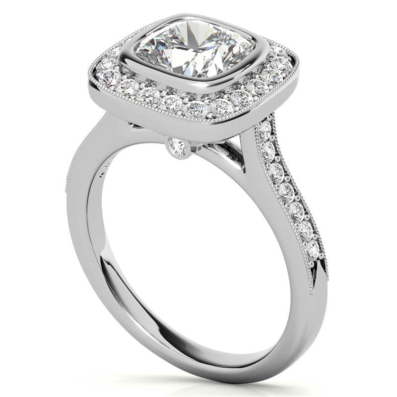 Legacy Cushion Moissanite Engagement Ring