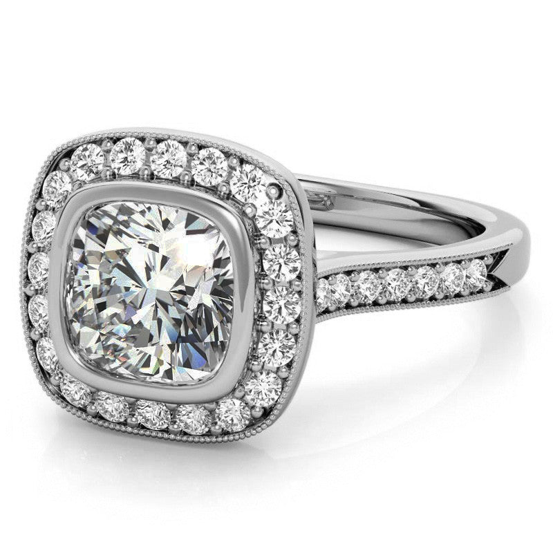 Legacy Cushion Moissanite Engagement Ring