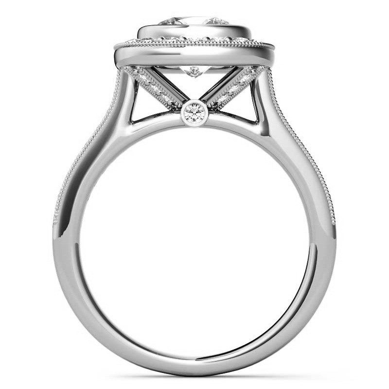 Legacy Cushion Moissanite Engagement Ring