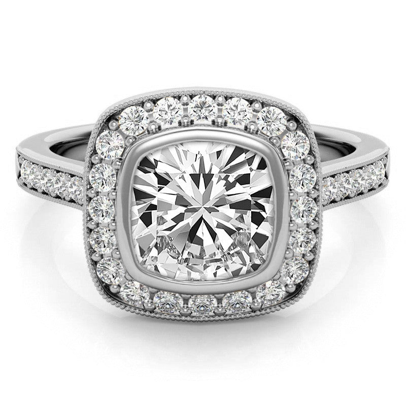 Legacy Cushion Moissanite Engagement Ring