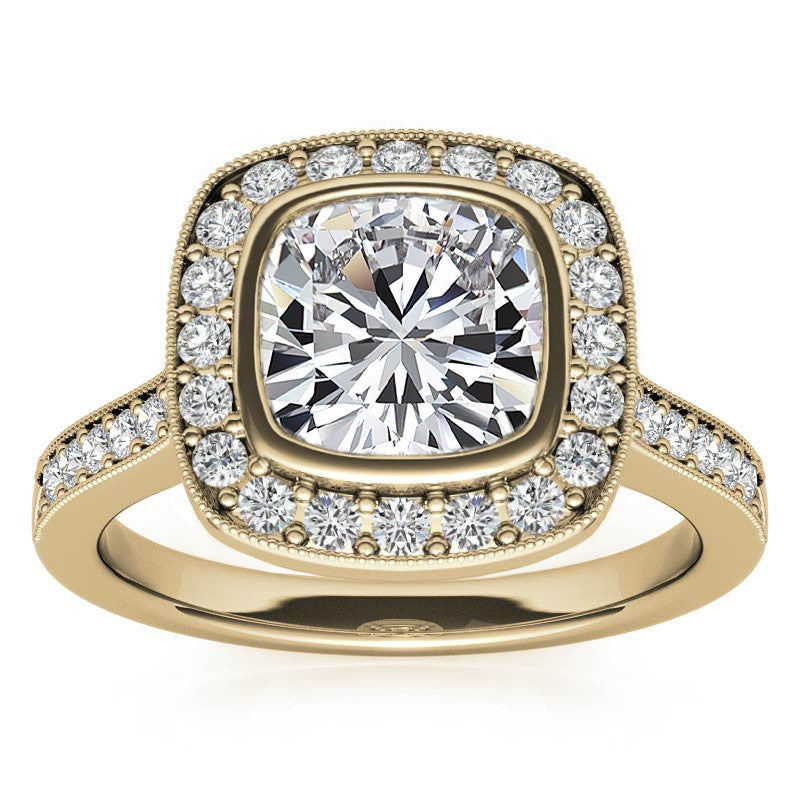 Legacy Cushion Moissanite Engagement Ring