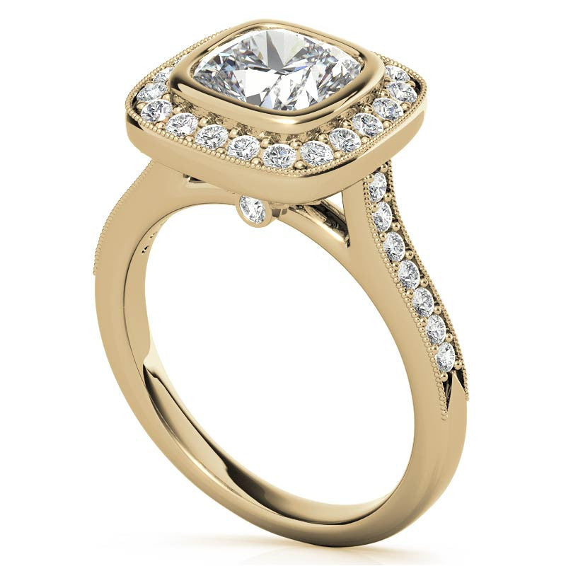 Legacy Cushion Moissanite Engagement Ring