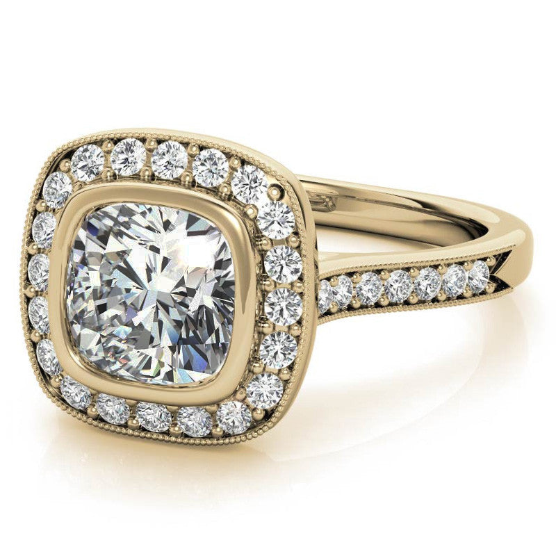 Legacy Cushion Moissanite Engagement Ring