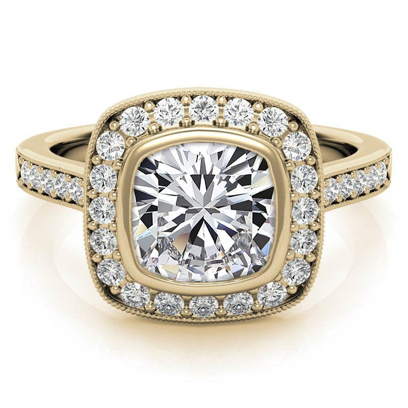 Legacy Cushion Moissanite Engagement Ring