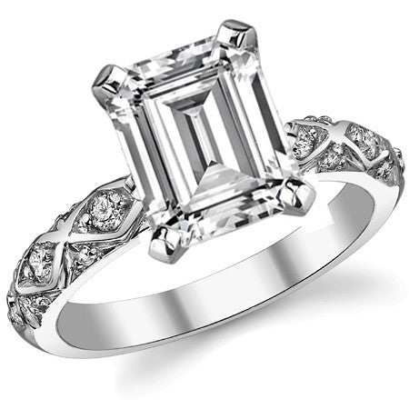 Round Brilliant Moissanite Engagement Ring Setting 0.24ct