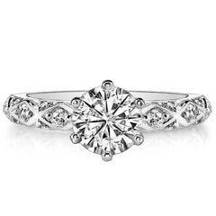Round Brilliant Moissanite Engagement Ring Setting 0.24ct