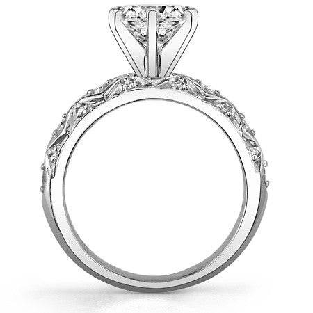Round Brilliant Moissanite Engagement Ring Setting 0.24ct