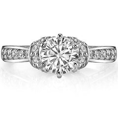 Round Brilliant Moissanite Woven Engagement Ring Setting 0.36ct