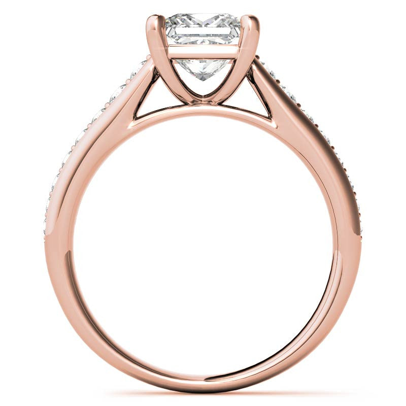 Princess cut Moissanite Engagement Ring