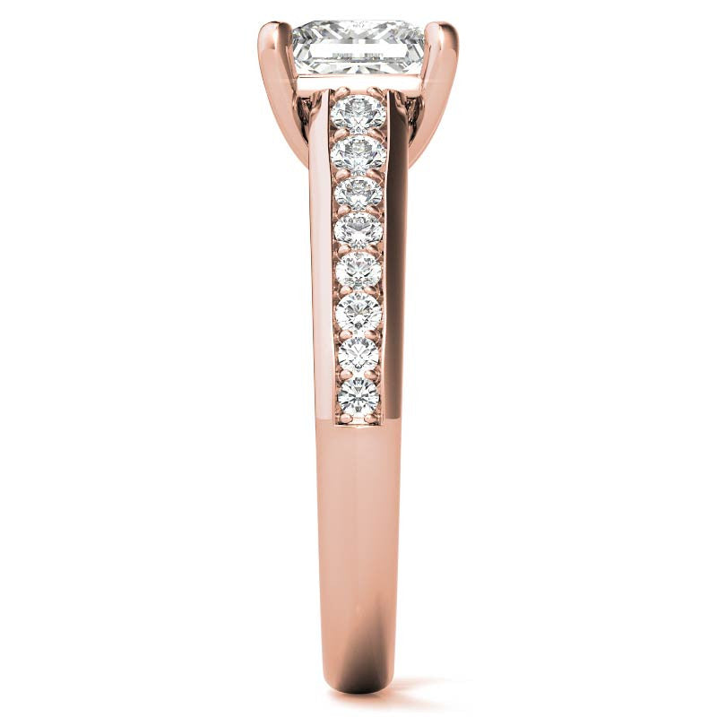 Princess cut Moissanite Engagement Ring
