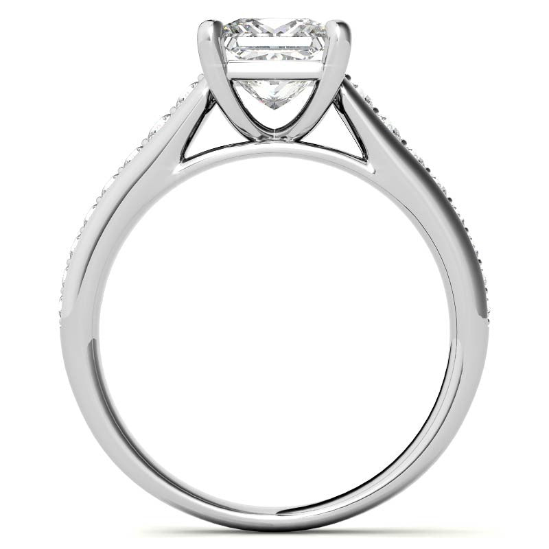 Princess cut Moissanite Engagement Ring