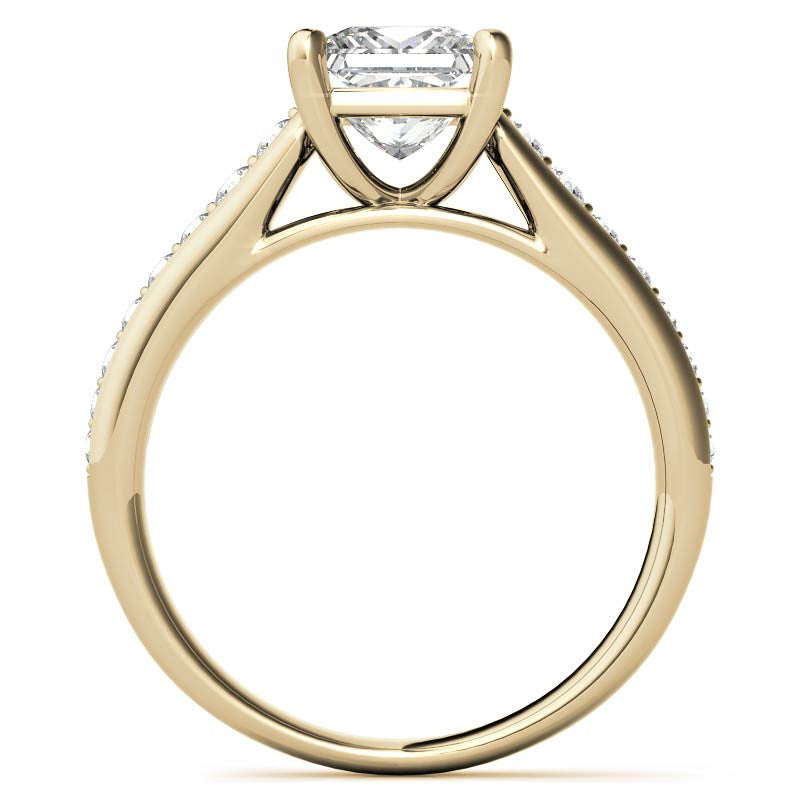 Princess cut Moissanite Engagement Ring