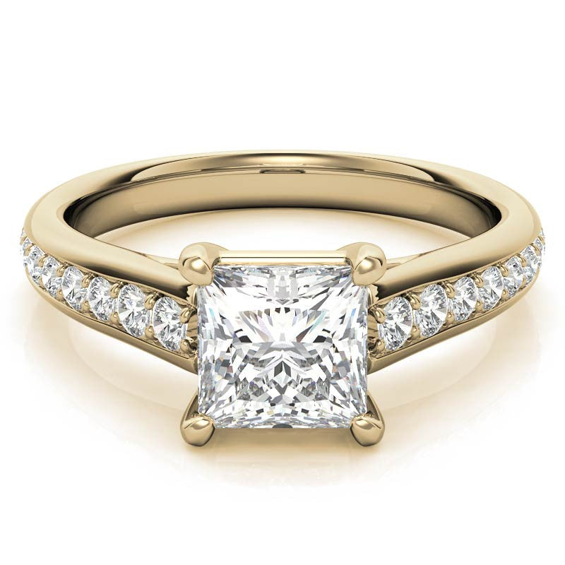 Princess cut Moissanite Engagement Ring