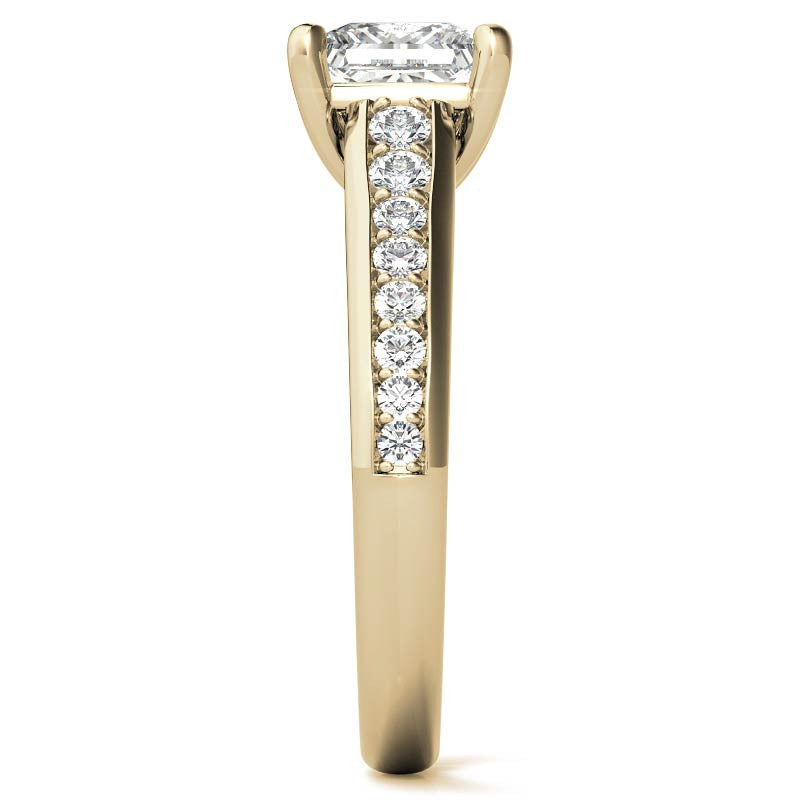 Princess cut Moissanite Engagement Ring
