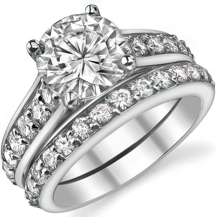 Round Brilliant Moissanite Engagement Ring