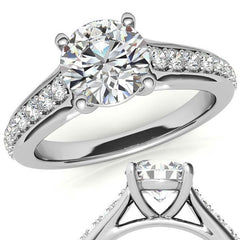 Round Brilliant Moissanite Engagement Ring