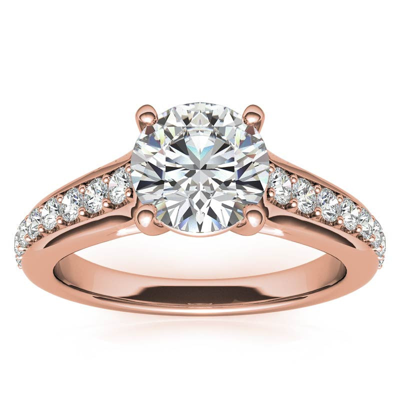Round Brilliant Moissanite Engagement Ring