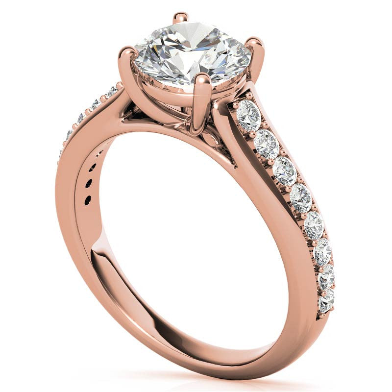 Round Brilliant Moissanite Engagement Ring