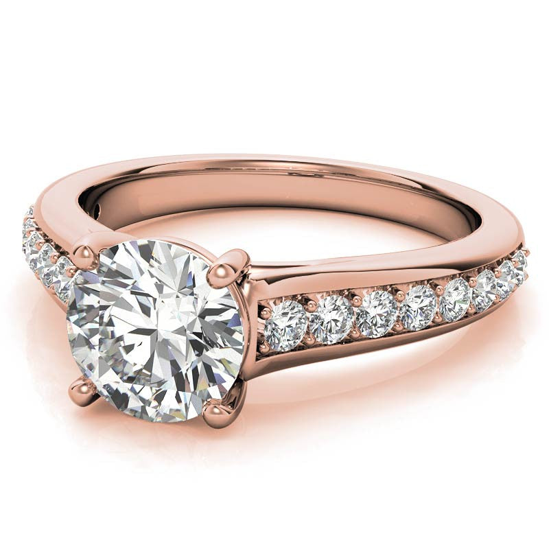 Round Brilliant Moissanite Engagement Ring