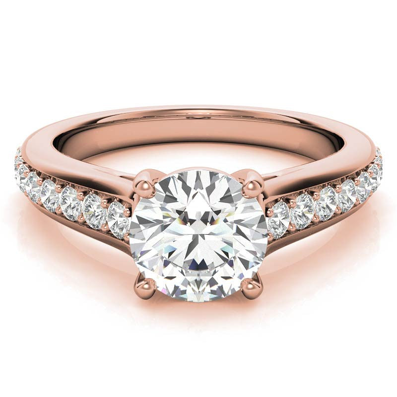 Round Brilliant Moissanite Engagement Ring