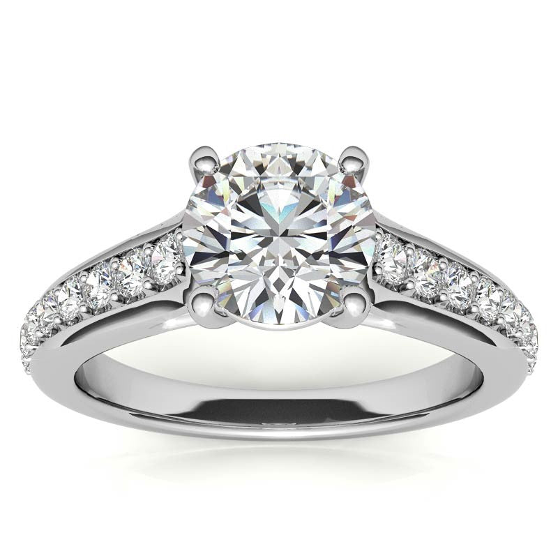 Round Brilliant Moissanite Engagement Ring
