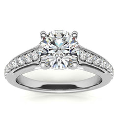 Round Brilliant Moissanite Engagement Ring