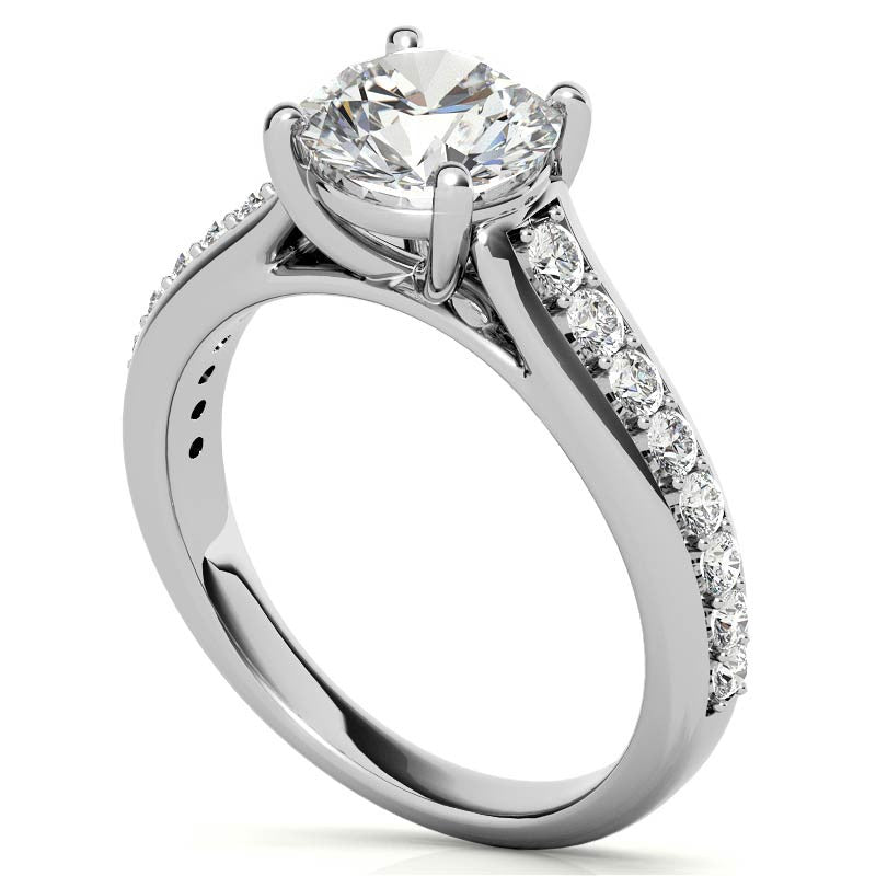 Round Brilliant Moissanite Engagement Ring