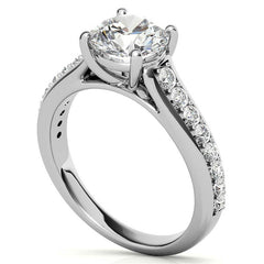 Round Brilliant Moissanite Engagement Ring