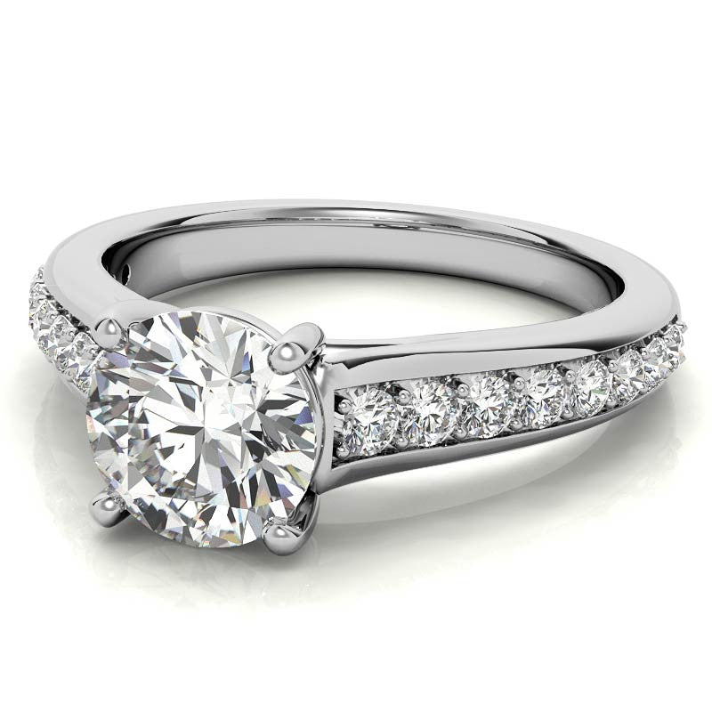 Round Brilliant Moissanite Engagement Ring
