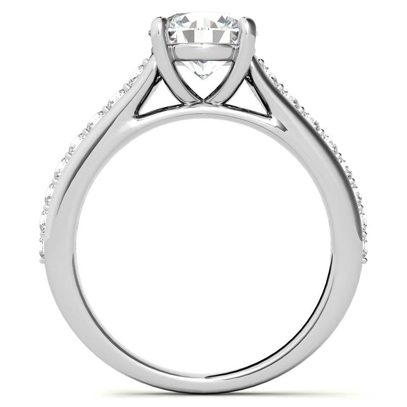 Round Brilliant Moissanite Engagement Ring