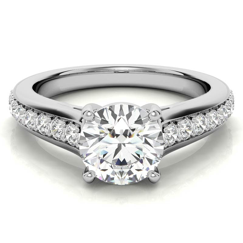 Round Brilliant Moissanite Engagement Ring