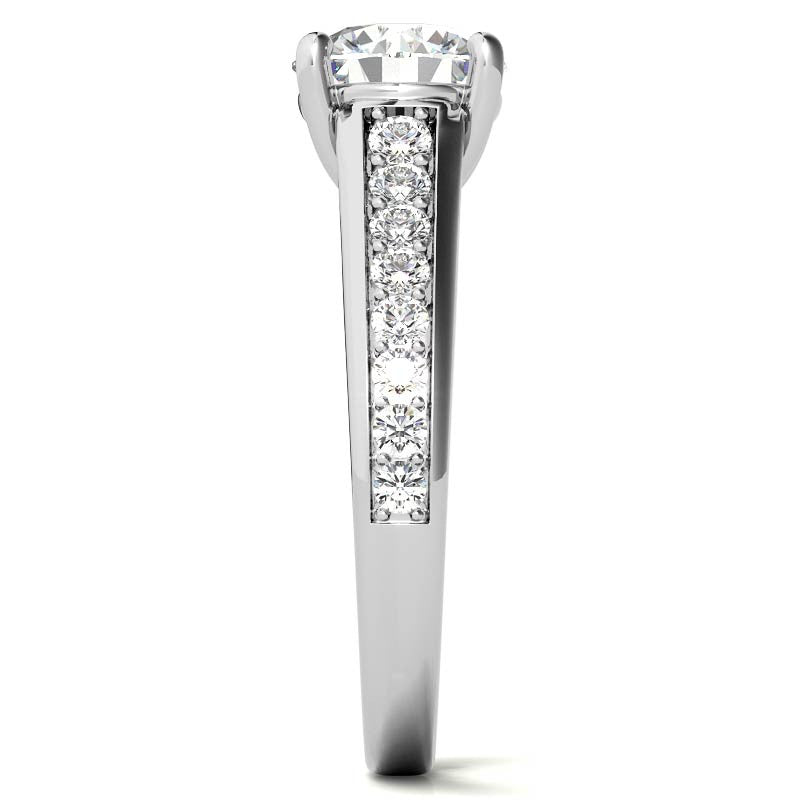 Round Brilliant Moissanite Engagement Ring