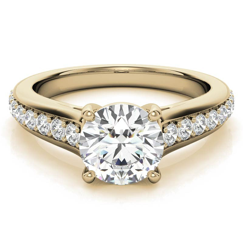 Round Brilliant Moissanite Engagement Ring