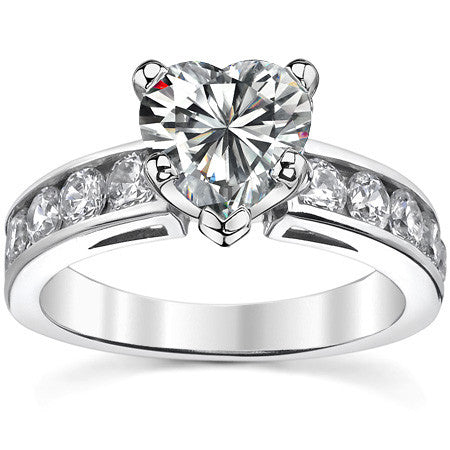 Round Brilliant Moissanite Channel-Set Engagement Ring (1ct, 3mm)