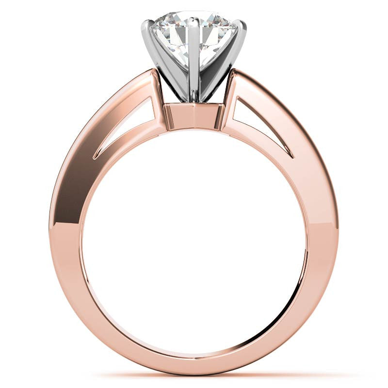 Round Brilliant Moissanite Channel-Set Engagement Ring (1ct, 3mm)