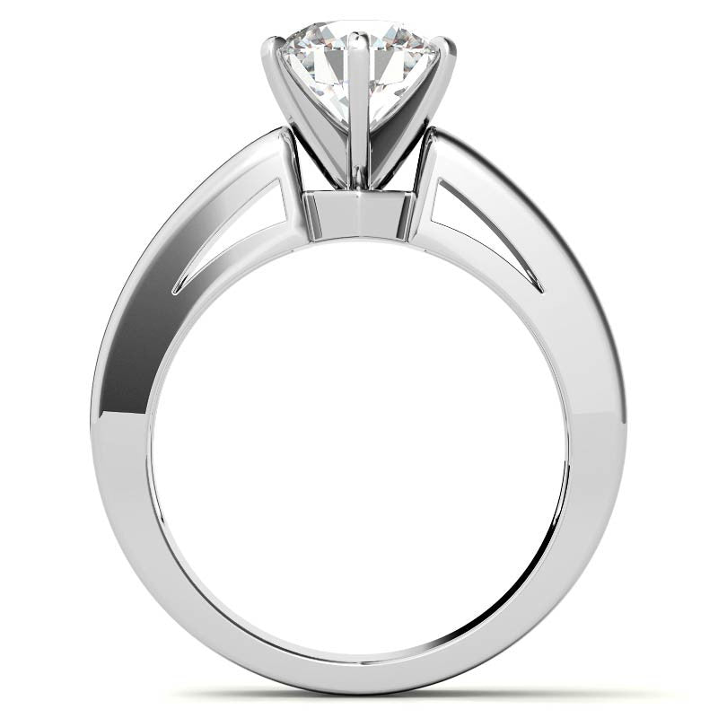 Round Brilliant Moissanite Channel-Set Engagement Ring (1ct, 3mm)
