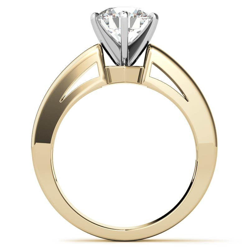 Round Brilliant Moissanite Channel-Set Engagement Ring (1ct, 3mm)