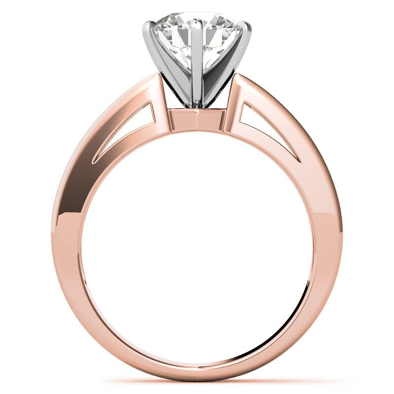Round Brilliant Moissanite Channel-Set Engagement Ring (0.6ct, 2.5mm)