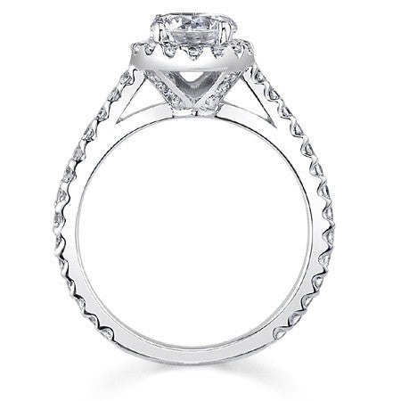 Round Halo Moissanite Engagement Ring