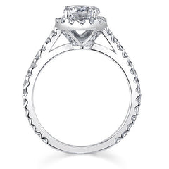 Round Halo Moissanite Engagement Ring