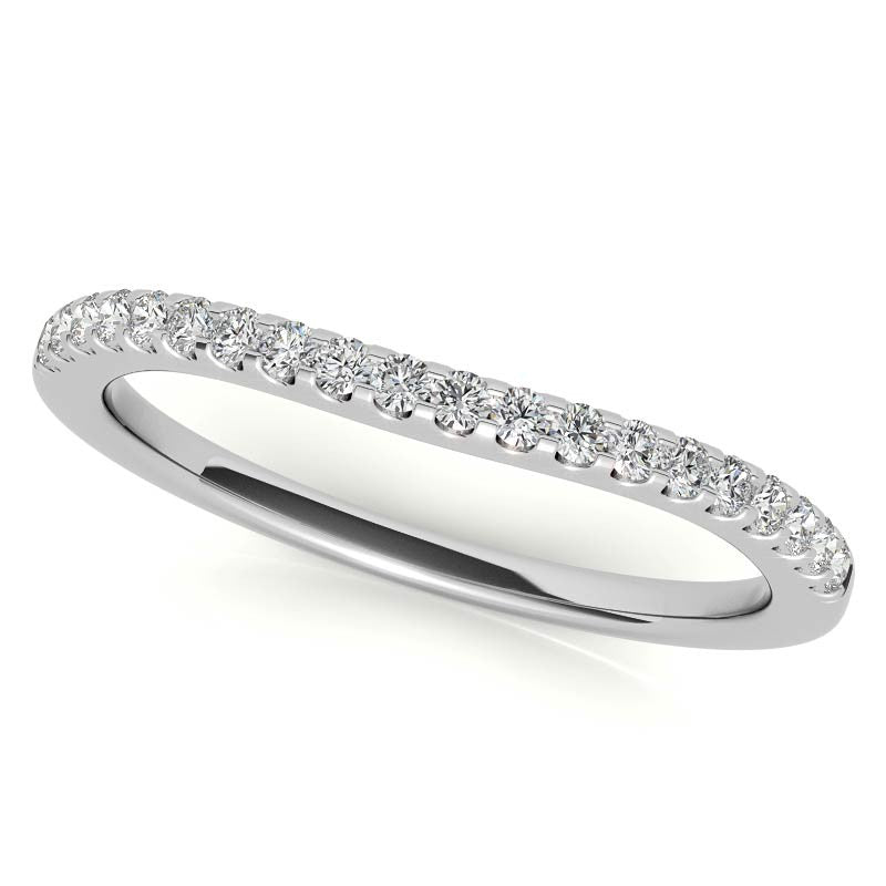 Round Split Shank Trellis Moissanite Engagement Ring