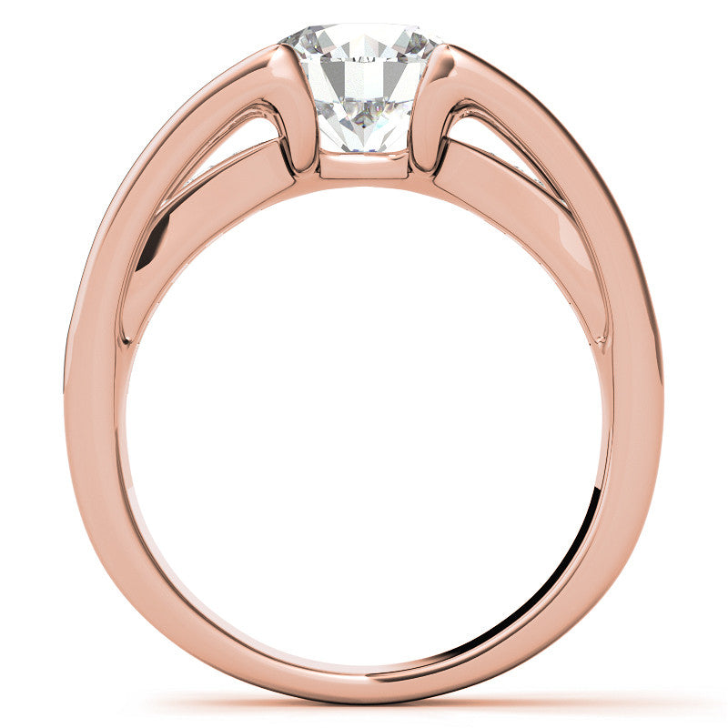 Round & Princess Modern Moissanite Engagement Ring